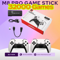 M8 Pro 64GB 4K Retro Game Stick | 20,000+ Classic Games | Tekken 3 | Dual Wireless Controllers | RK3228 Chipset