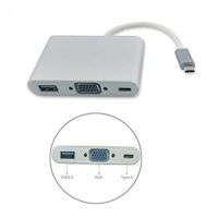 Type C 3.1 to VGA+OTG C+USB 3.0