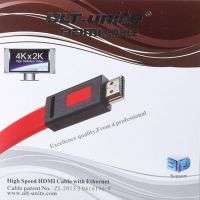 HDMI FLAT CABLE ULT UNIT 1.4V 3M 2K.4K RED