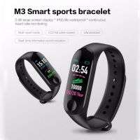 M3 PLUS BLACK BLOOD PRESSURE WATERPROOF BLUETOOTH FITNESS BRACELET HEART RATE MONITOR