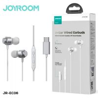 JOYROOM-EC06 TYPE-C Handsfree In-Ear Metal Wired Earbuds Silver