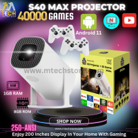 S40 MAX Mini 4K Android 11 Smart Projector – Portable LED Projector with 160 Lumens, 1080P Full HD, 36000+ Retro Games | Home Theater & Gaming Projector in Pakistan