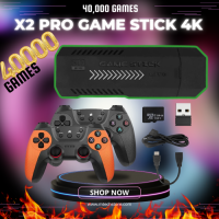 X2 Pro 64GB Game Stick — 35,000+ Retro Games | 4K Plug & Play Video Game Console with 2 Controllers