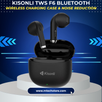Kisonli TWS F6 Bluetooth Earbuds – Wireless Charging, Noise Reduction & Clear Bass