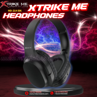 XTRIKE ME HD-214 BK Wireless Bluetooth 5.3 Headphone – Foldable Over-Ear with Mic