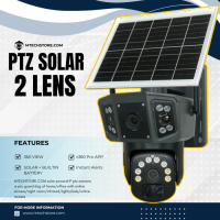 SPEEDX CA-WC013 Solar Outdoor 8MP Dual Lens Camera – Pan Tilt, PIR Motion & V380 Pro App