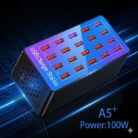 20-Port 100W USB Charging Station | Fast Multi-Device USB Charger for Phones & Tablets – mtechstore.com