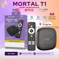 Mortal T1 Android 14 TV Box | Allwinner H313 4K Smart Streaming Box with Dual WiFi & Voice Remote – mtechstore.com