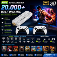 M66 Game Stick 4K 20000 Games | Retro Gaming Console with 52 Emulators PSP, PS1, Dreamcast & Wireless Controllers – mtechstore.com
