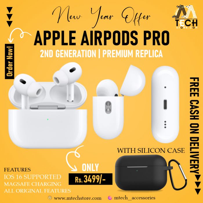 Branded Airpods Pro 2 High Quality |GPS/Location/iCloud/Rename|IOS16