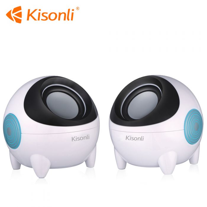 Kisonli Speakers 3.5MM Jack Based Mini Size For PC/LAPTOP K800