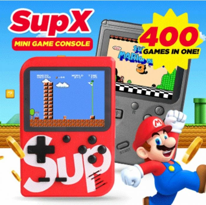 SUP Game Handheld Console 400 In 1 Nostalgic SUP Game Machine Classic Color Screen Sup Game Console |BLACK|