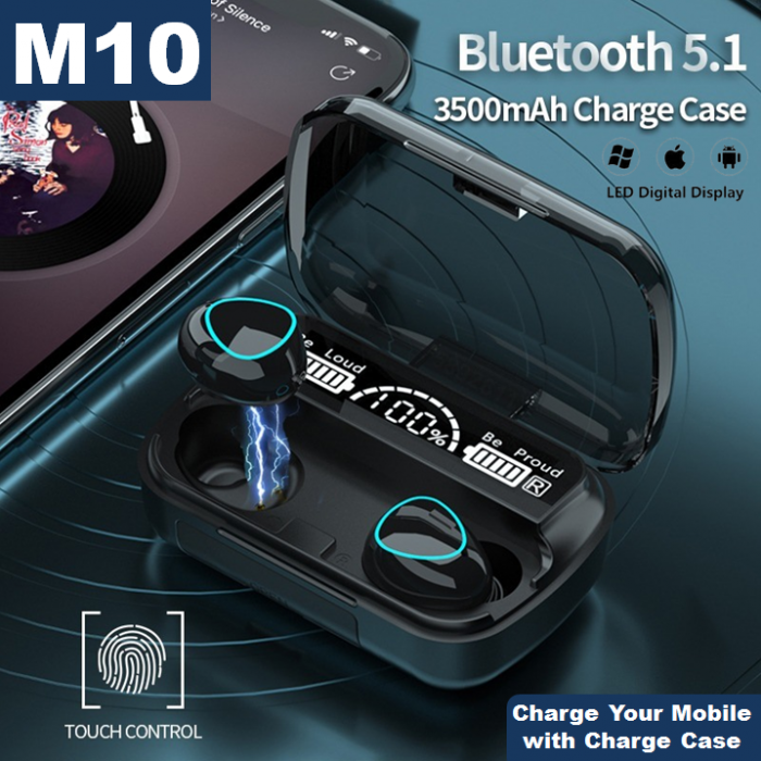 M10 TWS Bluetooth AirDots 5.2v-Gaming