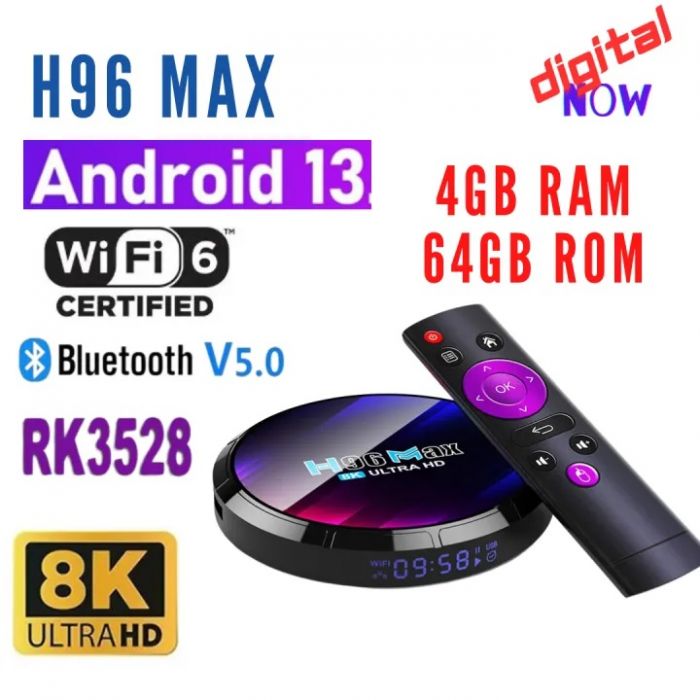 H96 Max Android Box 4GB Ram 64GB Rom Android 13